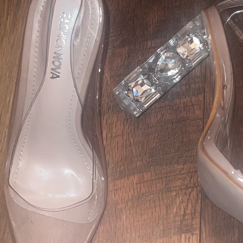 Clear Rhinestone heels